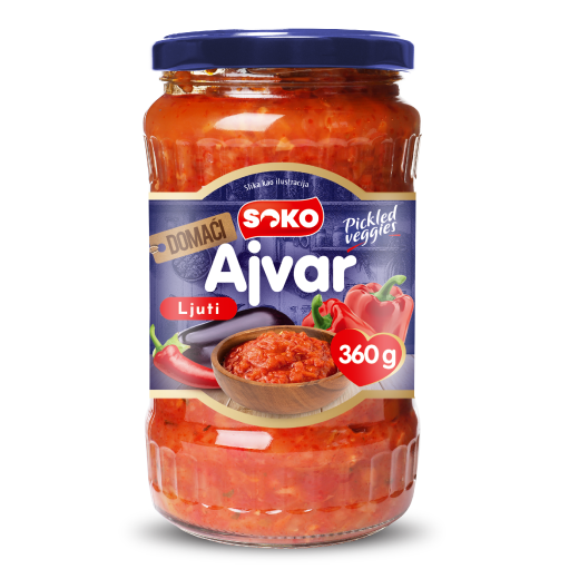 Ajvar domaći ljuti Soko 360g