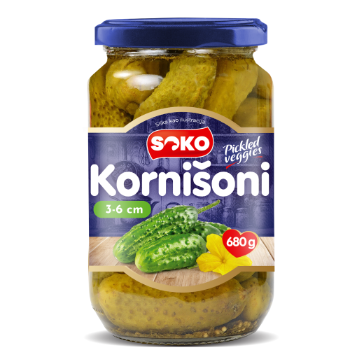 Kornišoni 3-6cm Soko 680g