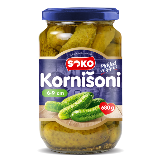 Kornišoni 6-9cm Soko 680g