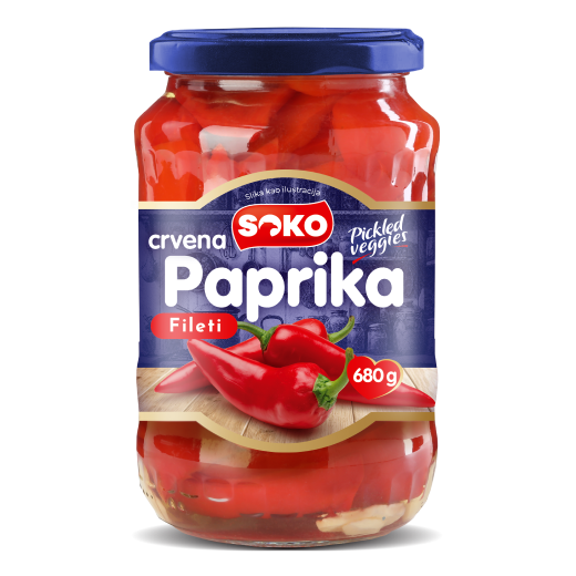Crvena paprika fileti Soko 680g