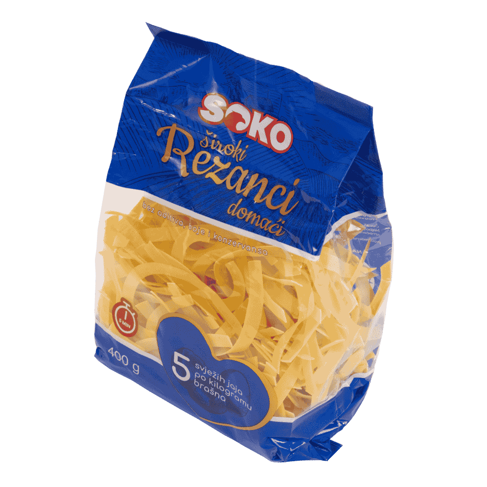 Široki domaći rezanci Soko 400g